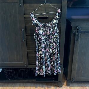 No Boundaries Floral Black Dress